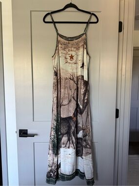 Market of Stars Winter Wish Christmas Plaid Bohéme Slip Dress Size L/XL